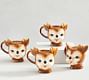 Cheeky Reindeer Ceramic Mugs, Set of 4