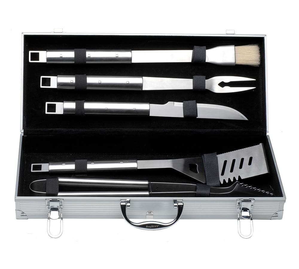 BergHOFF Grill Essentials 6-Piece Travel Set - Stainless Steel Case
