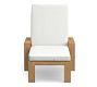 Malibu Outdoor Cushion Single Chaise, High Performance Canvas; White