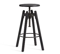 Duval Adjustable Stool, Painted Black