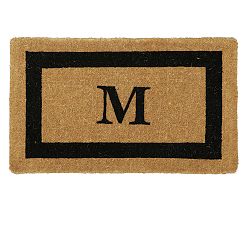 Monogrammed Framed Doormat, Black, 22" x 36"