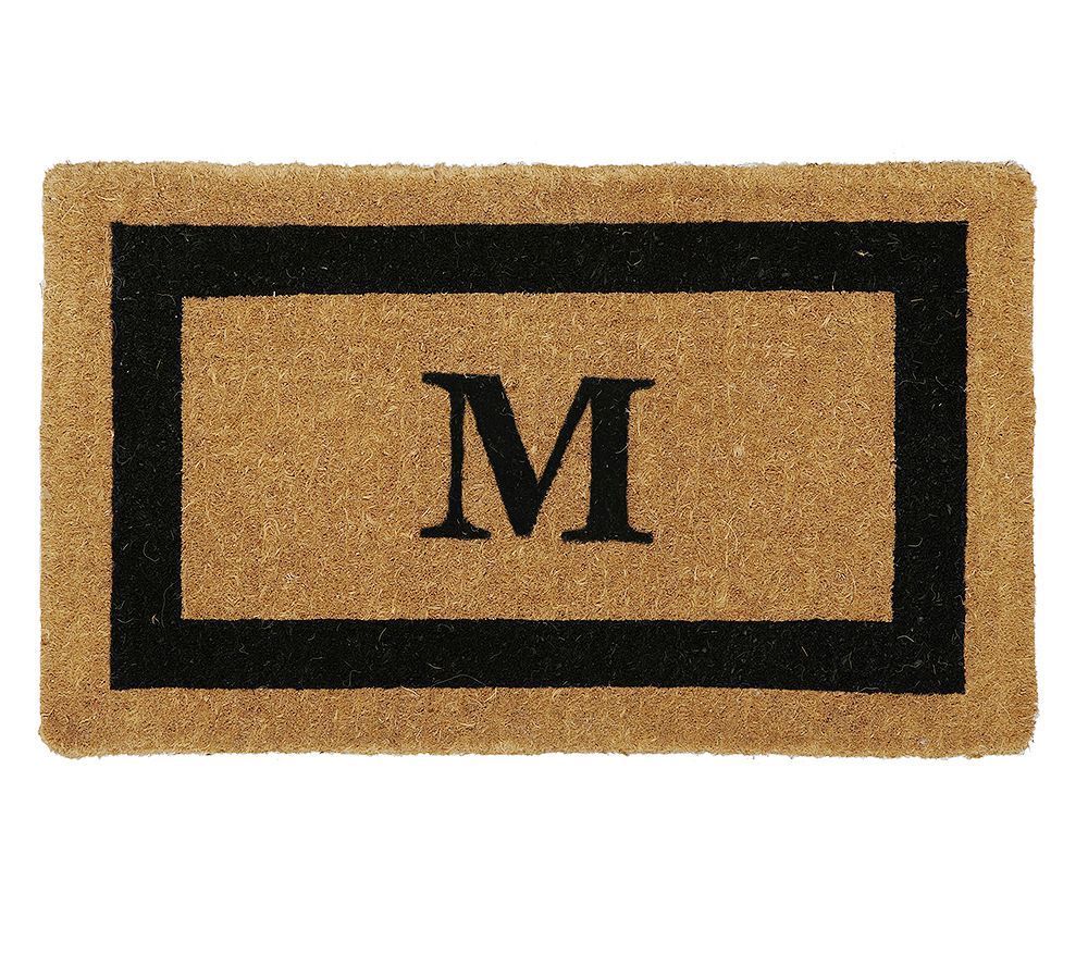 “D” Monogrammed Framed Doormat