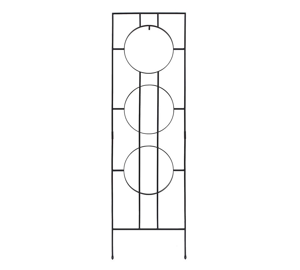 Zen Harmony 44" Black Wrought Iron Garden Trellis