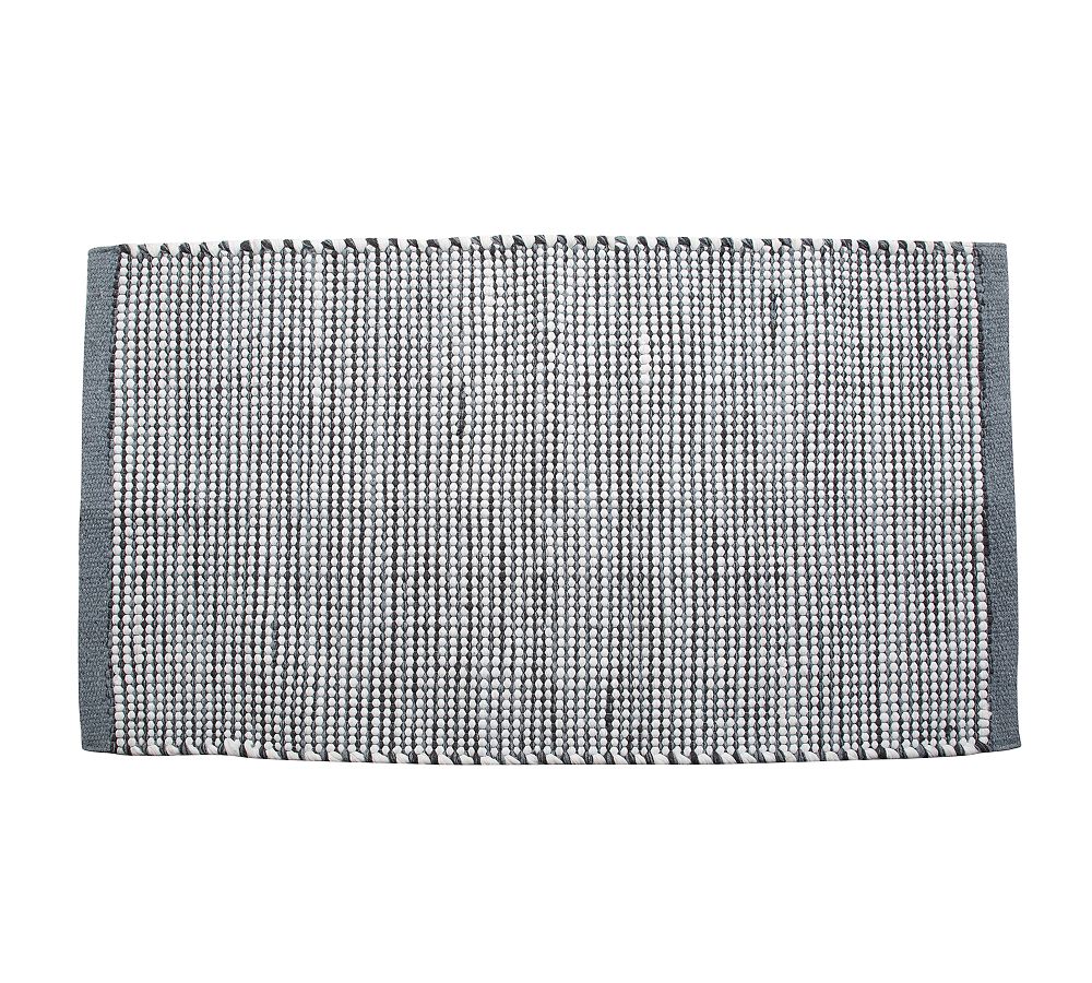 Mattea Handwoven Gray Bath Mat