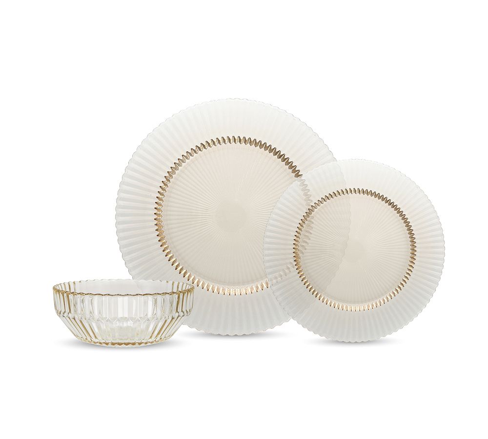 Fluted Dinnerware, Set of 12