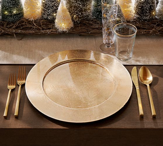 Gold Leaf Charger Plates