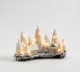 Lit Bottlebrush Winter Town Centrepiece