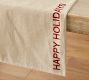 Happy Holidays Sentiment Cotton Table Runner