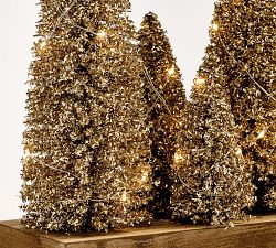 Lit Bottlebrush Tree Centerpiece