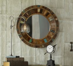 Sawyer Round Wood Mirror