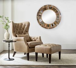 Sawyer Round Wood Mirror