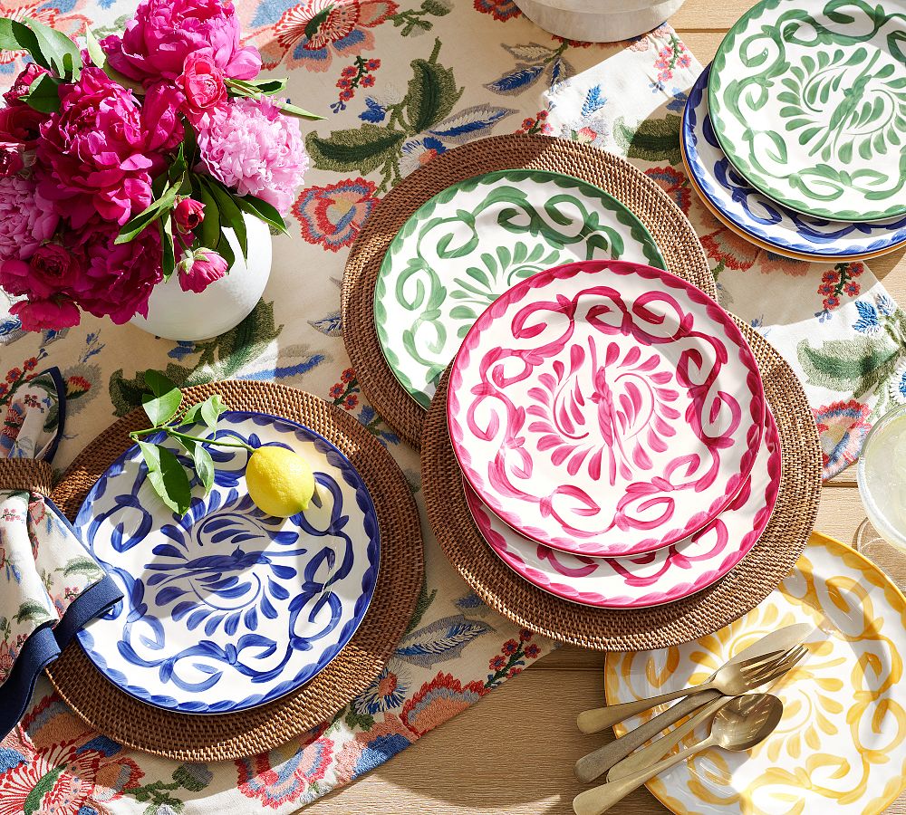 Puebla Outdoor Melamine Salad Plates - Set of 4
