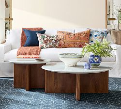 Cayman Round Marble Nesting Coffee Tables