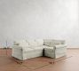 York Roll Arm Deep Seat Slipcovered 3-Piece Sectional (99&quot;)