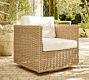 Huntington Slim Square Arm Swivel Outdoor Lounge Chair