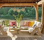 Modern Farmhouse 2-Piece Loveseat Outdoor Sectional Set (100&quot;)