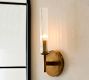 Cooper Ribbed Glass Tube Sconce (13&quot;)
