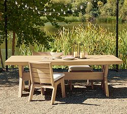 Modern Farmhouse Rectangular Extendable Outdoor Dining Table (94&quot;-112&quot;)