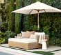 9' Round Outdoor Patio Umbrella &ndash; Teak Tilt Frame&#8203;