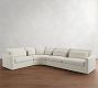 Westwood Fin Arm Deep Seat Slipcovered 4-Piece Curved Wedge Sectional (156&quot;)