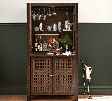 Bar cabinet cane sales