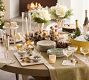 White Marble Pewter Tiered Stand