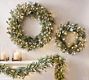 Lit Faux Eucalyptus and Pine Wreath &amp; Garland