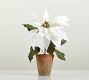 Faux Potted Poinsettias