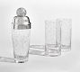 Figural Golf Cocktail Shaker &amp; Highball Glasses