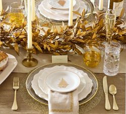 Etched Gold Rim Charger Plates