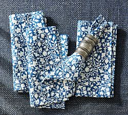 Hanukkah Botanical Organic Cotton Napkins - Set of 4