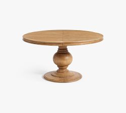 Heritage Farmhouse Pedestal Extendable Dining Table (56&quot;-76&quot;)
