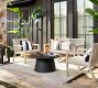 Indio Coastal  Mahogany &amp; Rope Outdoor Lounge Chair