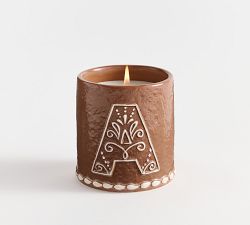 Gingerbread Alphabet Candle