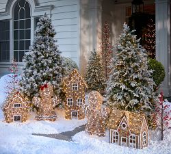 Lit Rattan Gingerbread Collection