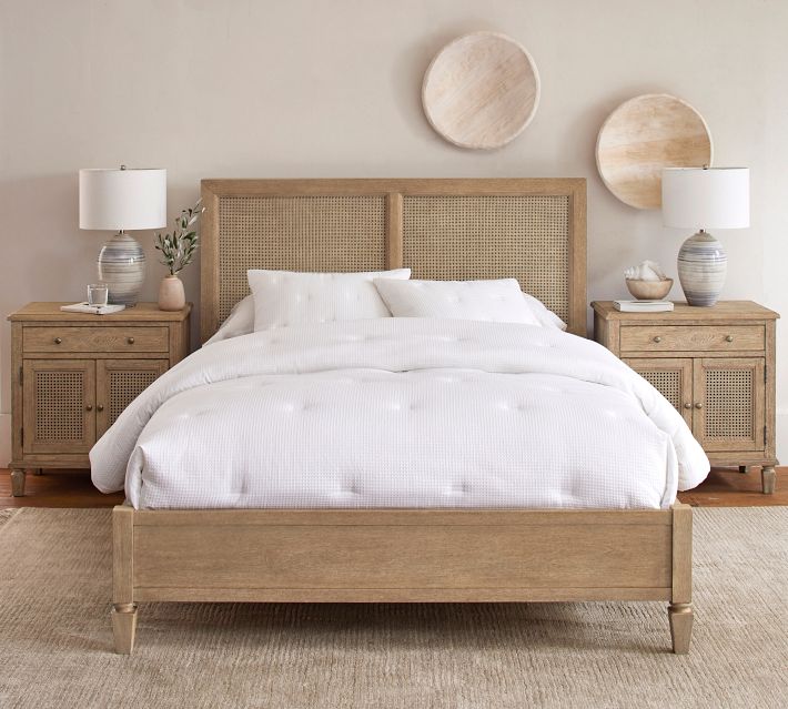 Pottery barn rattan bed discount