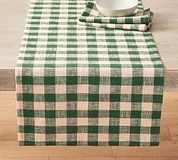 Dalton Check Yarn Dyed Cotton/Linen Table Runner