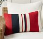 Modern Farmhouse Multi Striped Outdoor Lumbar Pillow