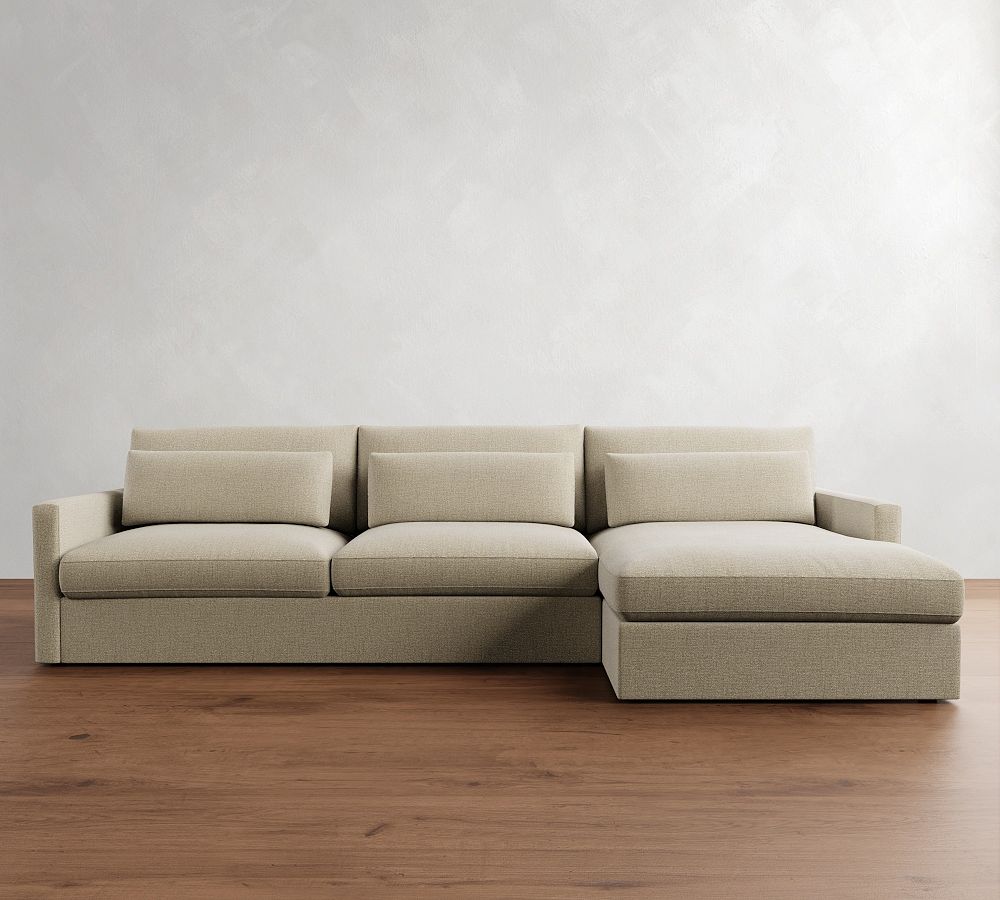 Westwood Slim Arm Deep Seat Chaise Sectional (125&quot; - 143&quot;)