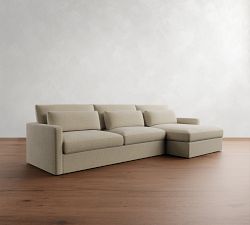 Westwood Slim Arm Deep Seat Chaise Sectional (125&quot; - 143&quot;)