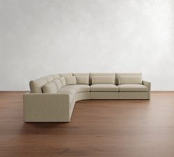 Westwood Slim Arm Deep Seat 5-Piece Curved Wedge Sectional (153&quot;)