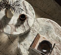 Ansonia Round Marble Nesting Coffee Tables