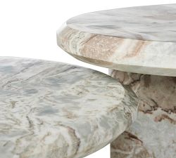 Ansonia Round Marble Nesting Coffee Tables