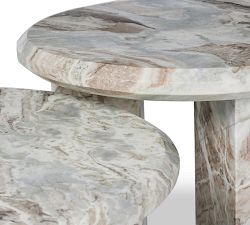 Ansonia Round Marble Nesting Coffee Tables