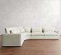 Westwood Fin Arm Deep Seat Slipcovered 4-Piece Curved Wedge Sectional (156&quot;)