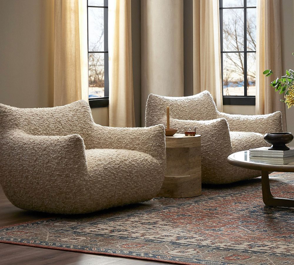 Hawthorn Upholstered Swivel Armchair - Stylish Comfort