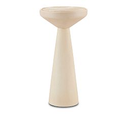 Jaime Round Travertine Accent Table (11&quot;)