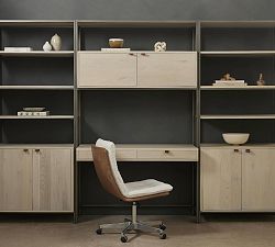 Graham Wall Desk with Bookcase Towers (120&quot;)