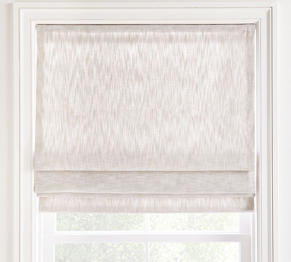 Custom Seaton Textured Cotton Cordless Roman Light Filtering Shade