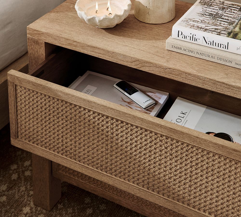 Marina Cane Nightstand (32") - Stylish & Durable